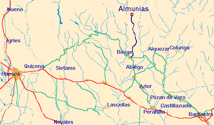 MAPA en el que sale Alquézar