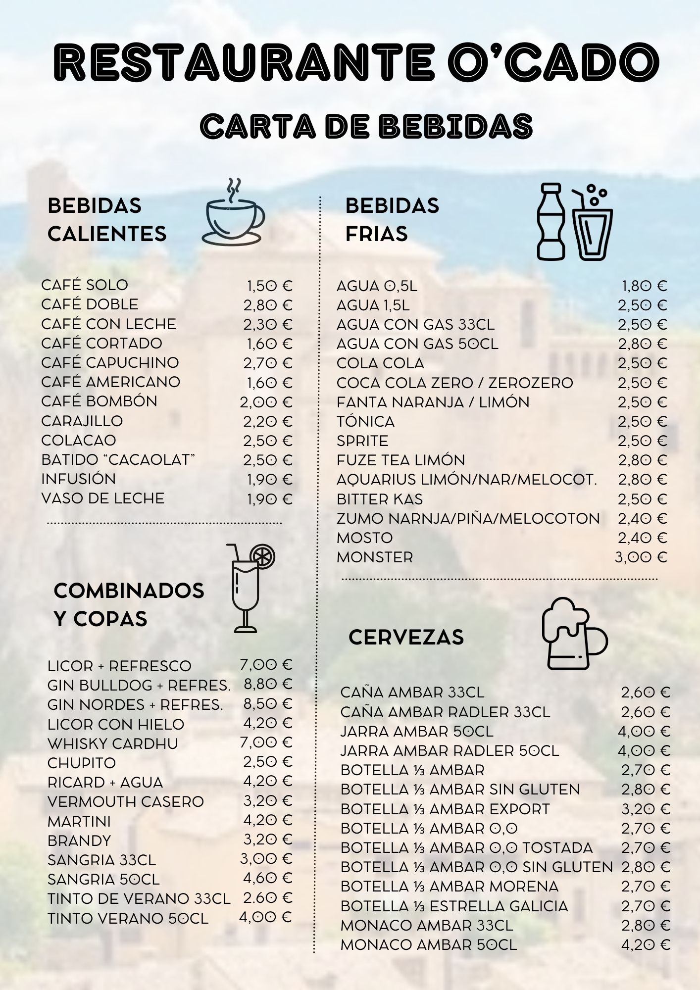 Bebidas Ocado